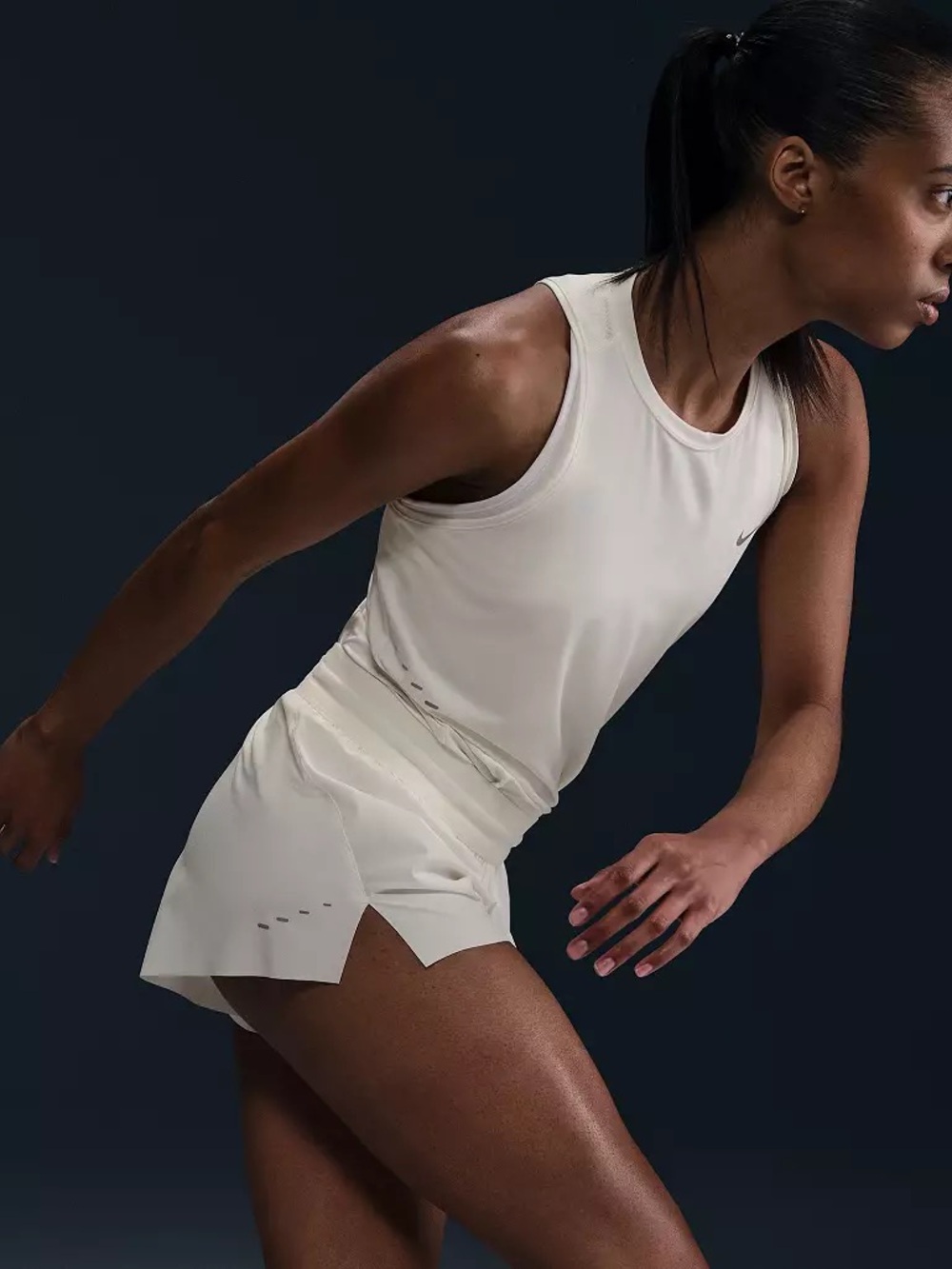 nikes dri fit swift running shorts in sail